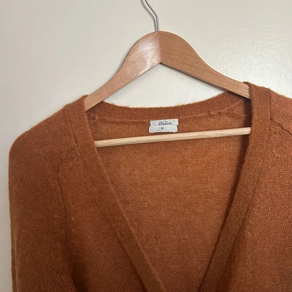 Wallace knits unisex double  breasted 10 button angora blend cardigan W-M men-S - Picture 2 of 12